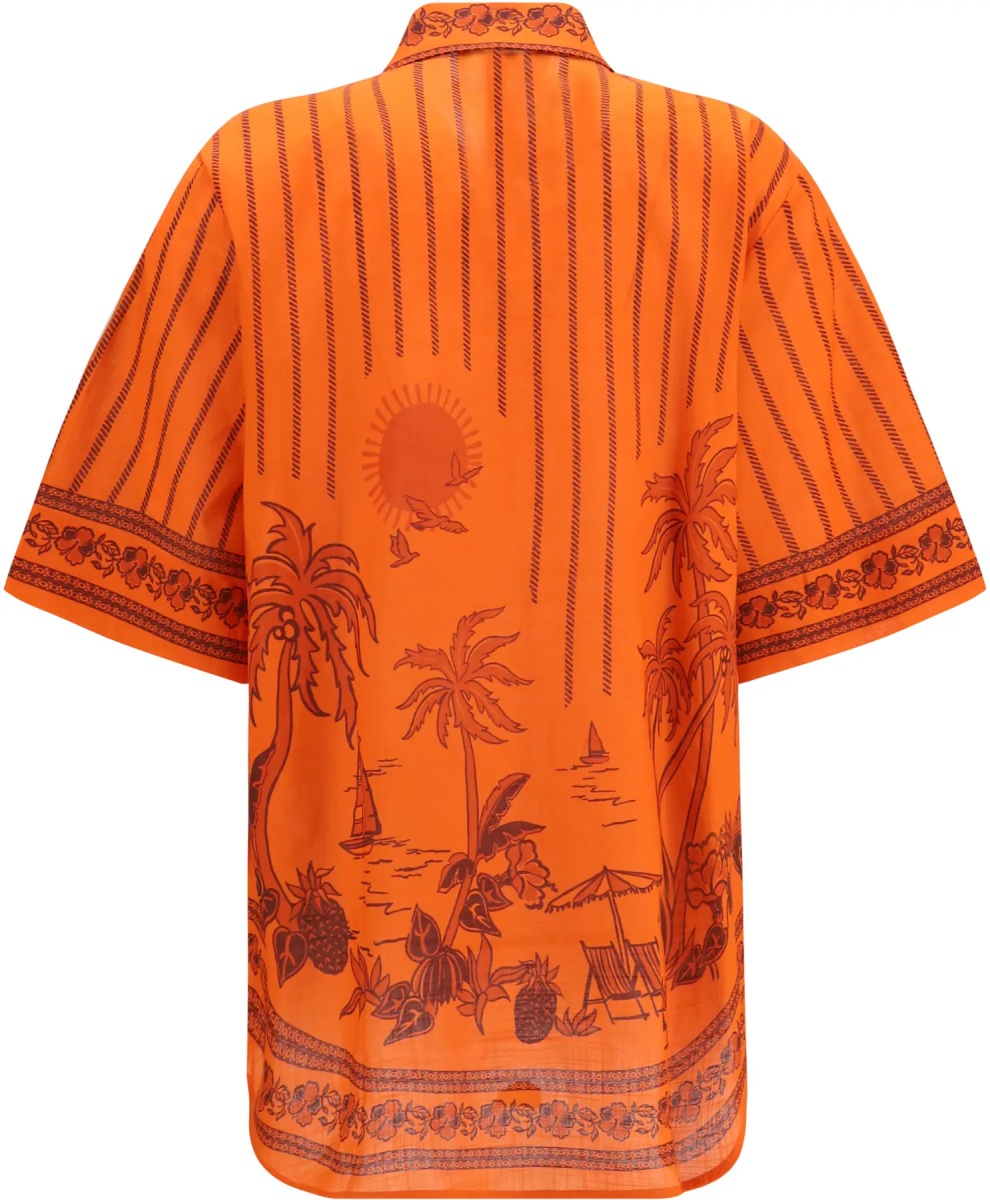 Camasa casual Oversized printed Shirt - Img 2