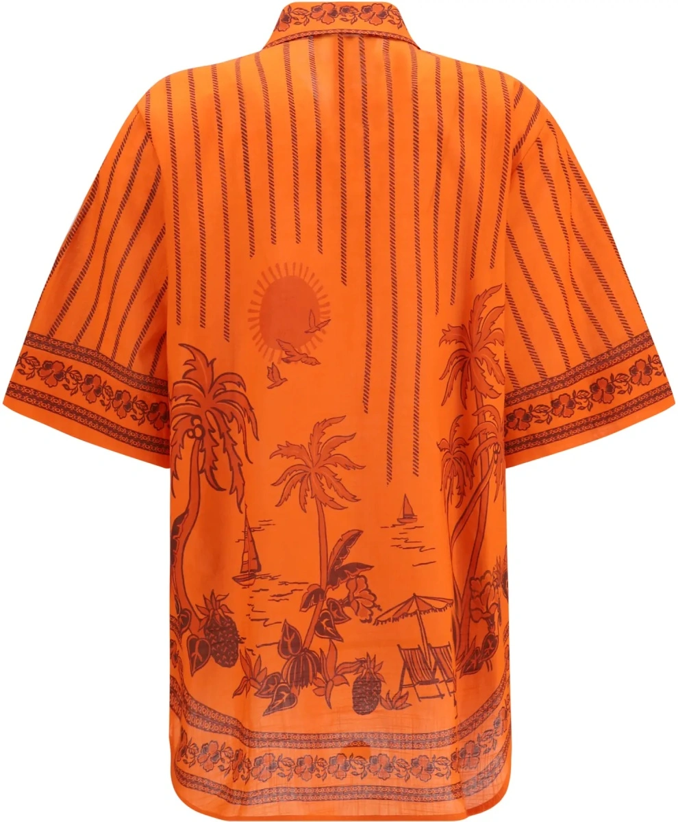 Camasa casual Oversized printed Shirt - Img 2