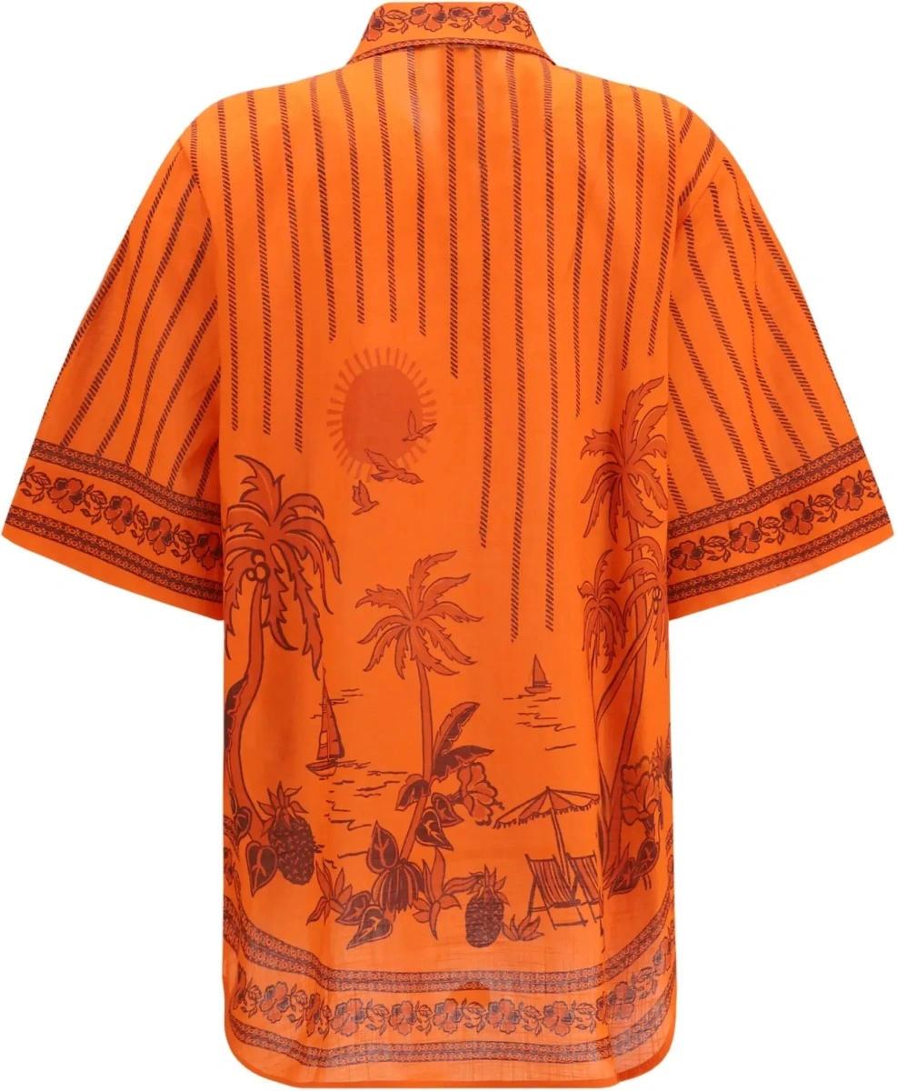 Camasa casual Oversized printed Shirt - Img 4