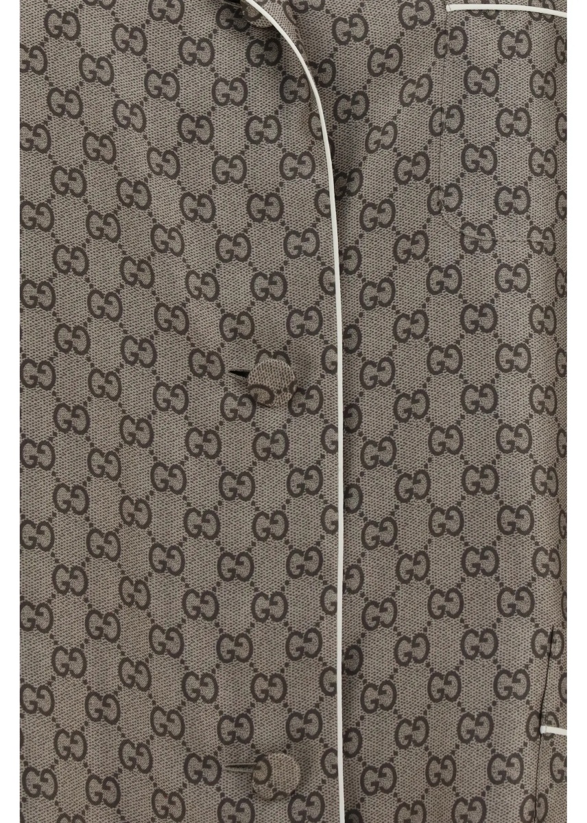 Camasa casual Printed silk twill Shirt - Img 3