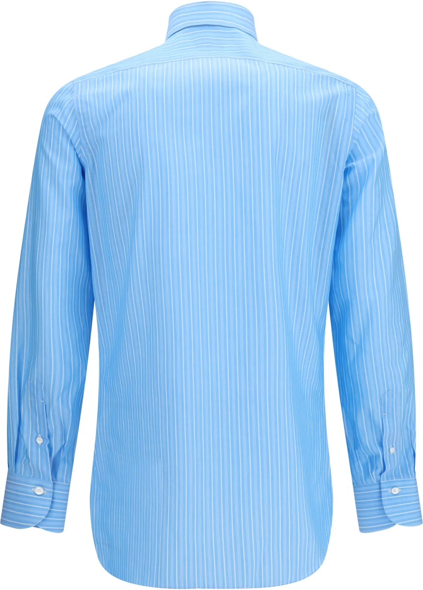 Camasa casual Regular 170 a due striped shirt in Egyptian cotton - Img 2