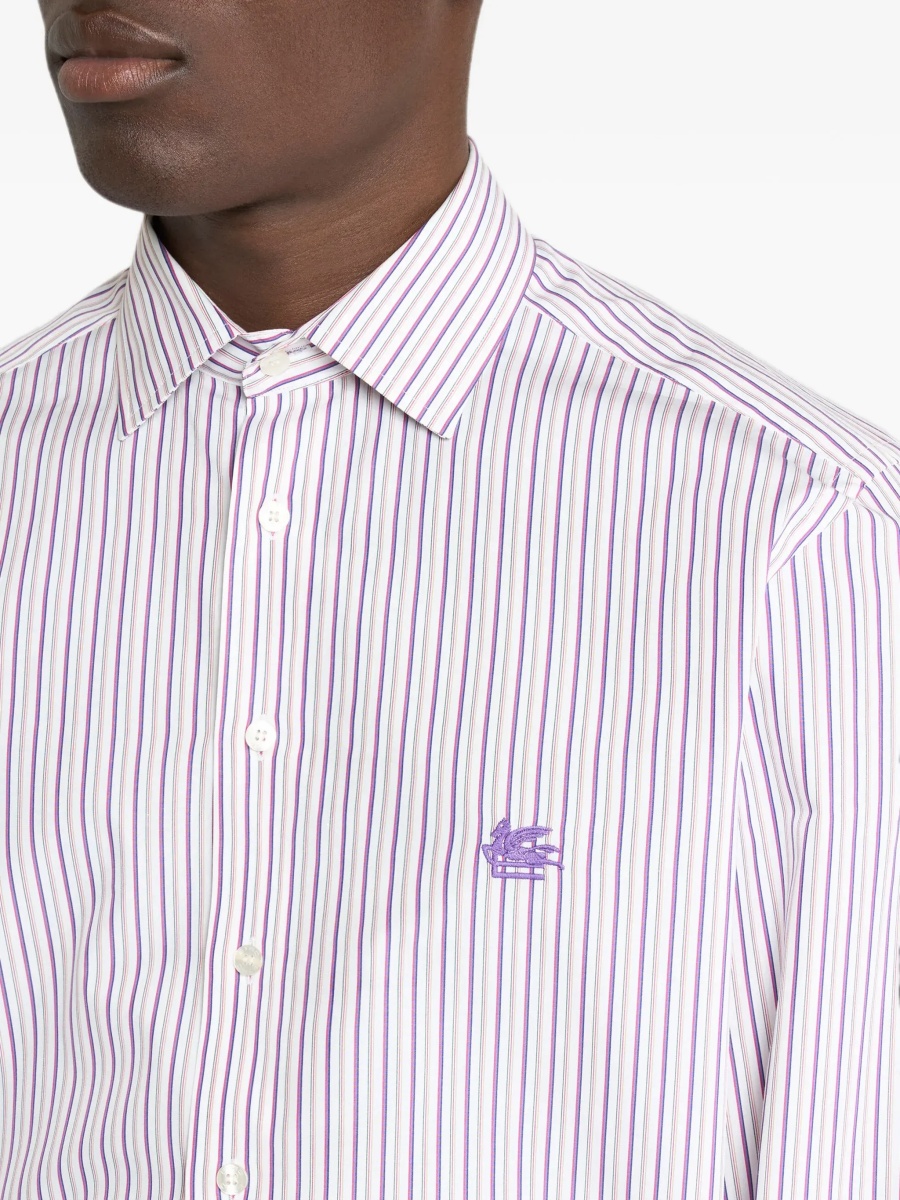 Camasa casual Roma striped cotton Shirt with Pegaso logo - Img 7