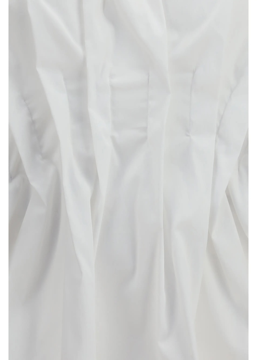 Camasa casual Shirt with front ruching in cotton - Img 3