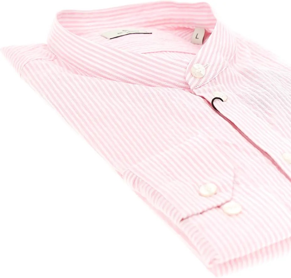 Camasa Cotton shirt with striped motif - Img 2