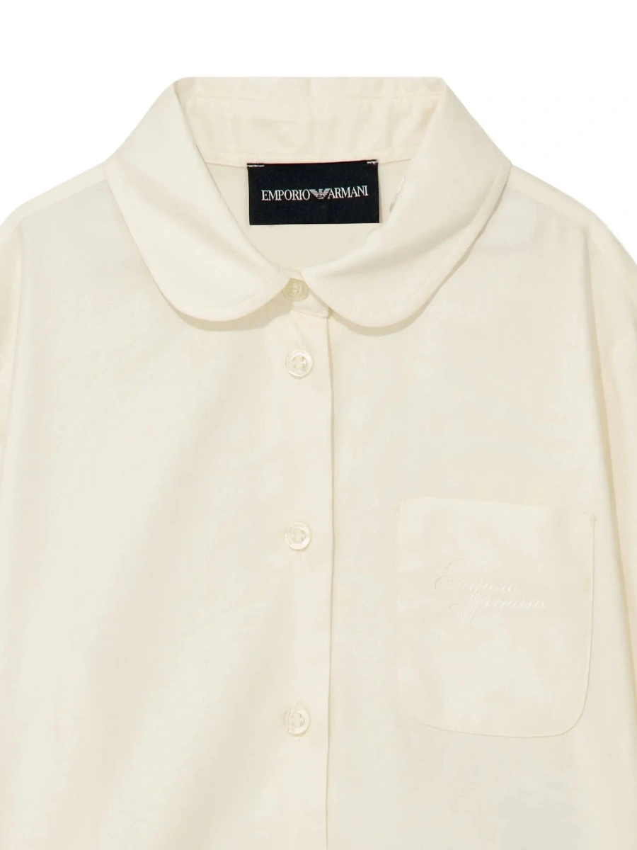 Camasa EMPORIO ARMANI KIDS alba din bumbac - Img 5