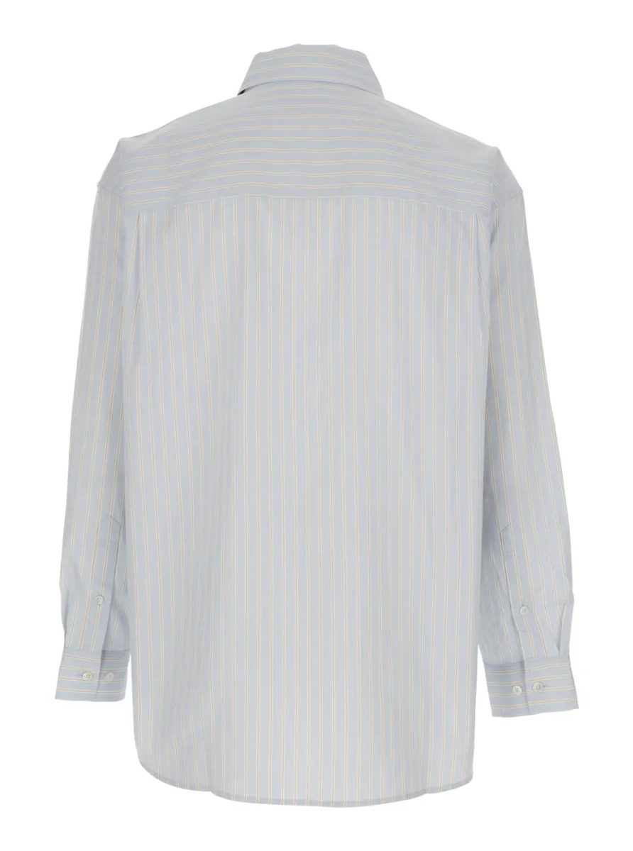 Camasa Light Blue Shirt with Classic Collar and Striped Cotton for Men - Img 2
