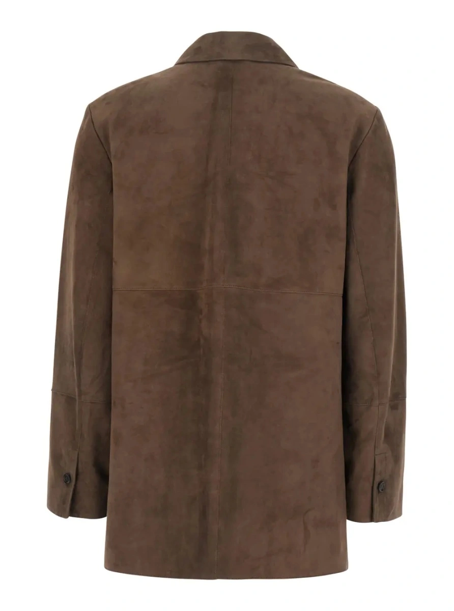 Camasa 'S MAXMARA maro din piele intoarsa - Img 2