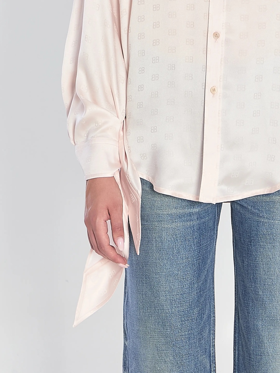 Camasa Silk Shirt With Knotted Cuffs - Img 4