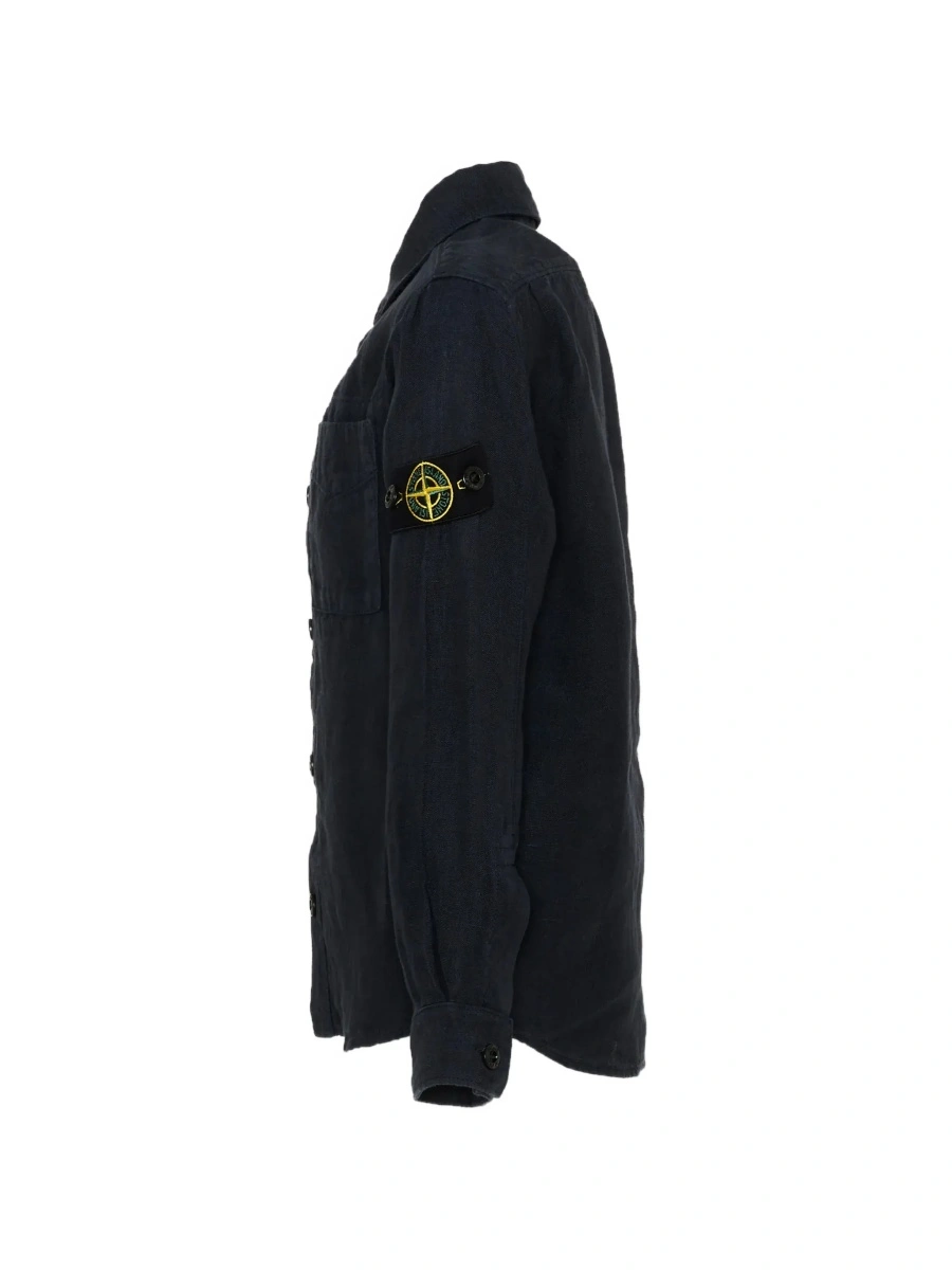 Camasa Stone Island albastra din in - Img 5