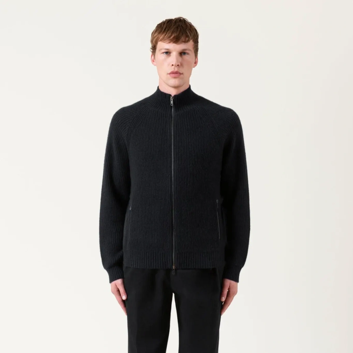 Cardigan Autore negru din lana si casmir - Img 3