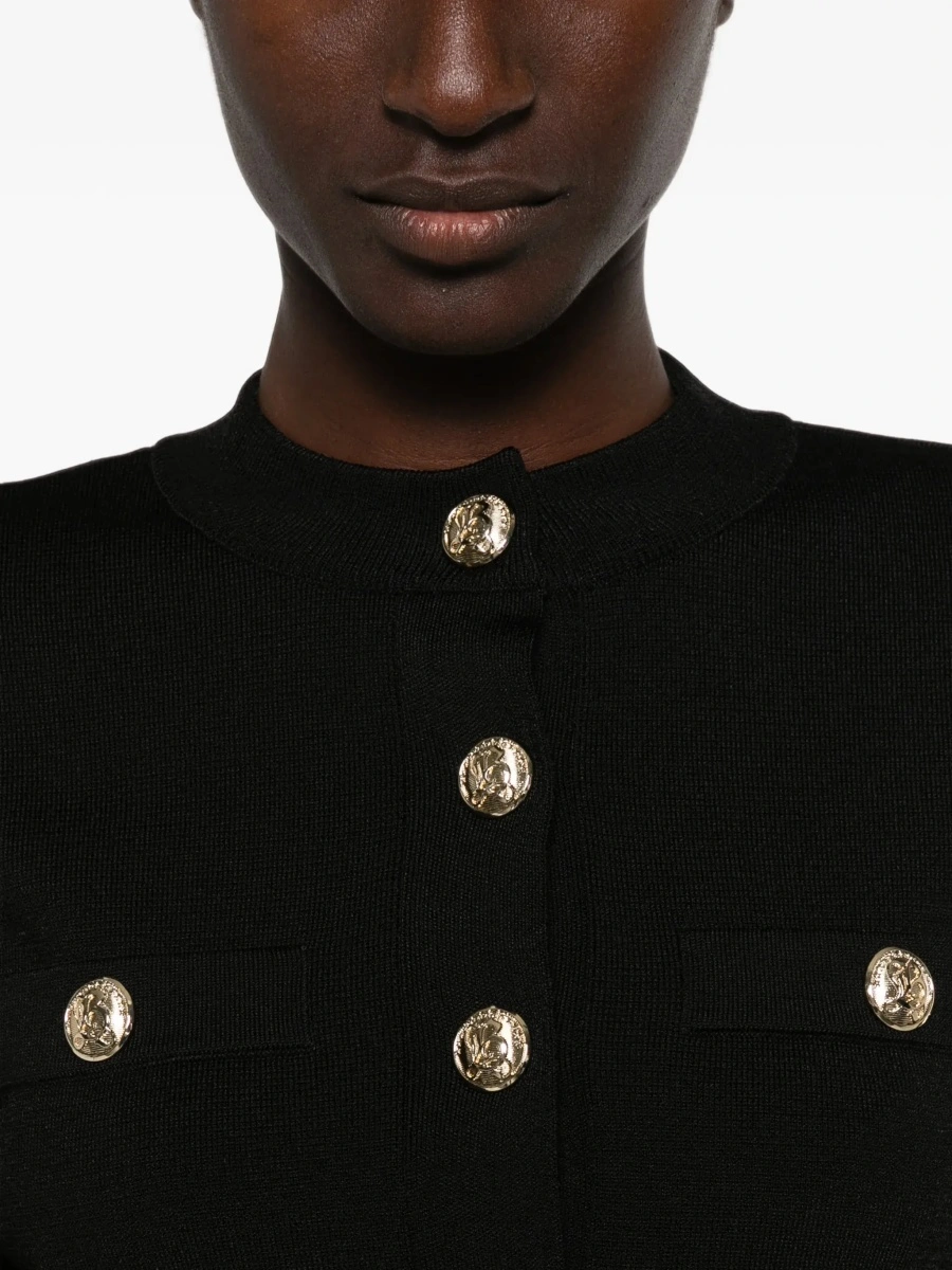 Cardigan Balmain negru din vascoza - Img 7