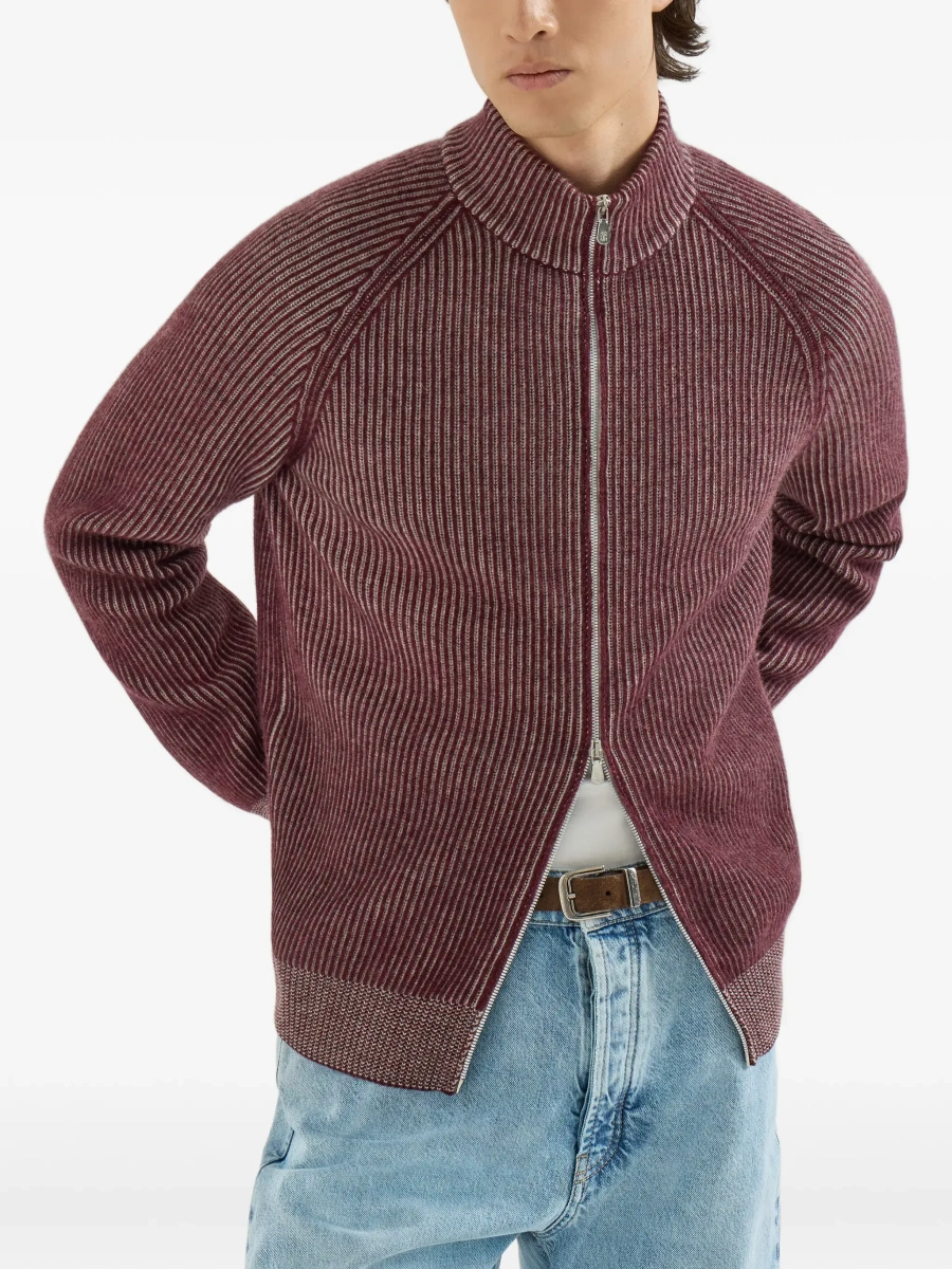 Cardigan Brunello Cucinelli multicolor din casmir - Img 5