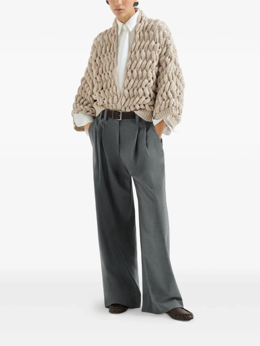 Cardigan Brunello Cucinelli neutru - Img 2