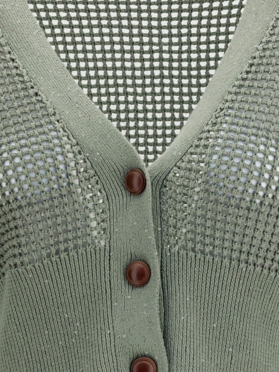 Cardigan Brunello Cucinelli verde - Img 5