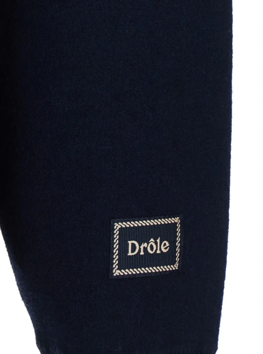 Cardigan DRÔLE DE MONSIEUR albastru din lana - Img 3