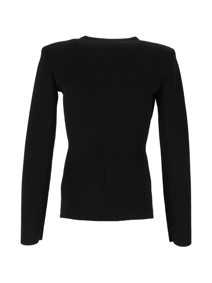Cardigan Elisabetta Franchi negru din poliamida si vascoza - Img 2