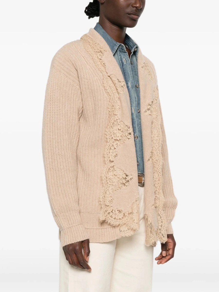 Cardigan Ermanno Scervino din bumbac si poliamida - Img 3