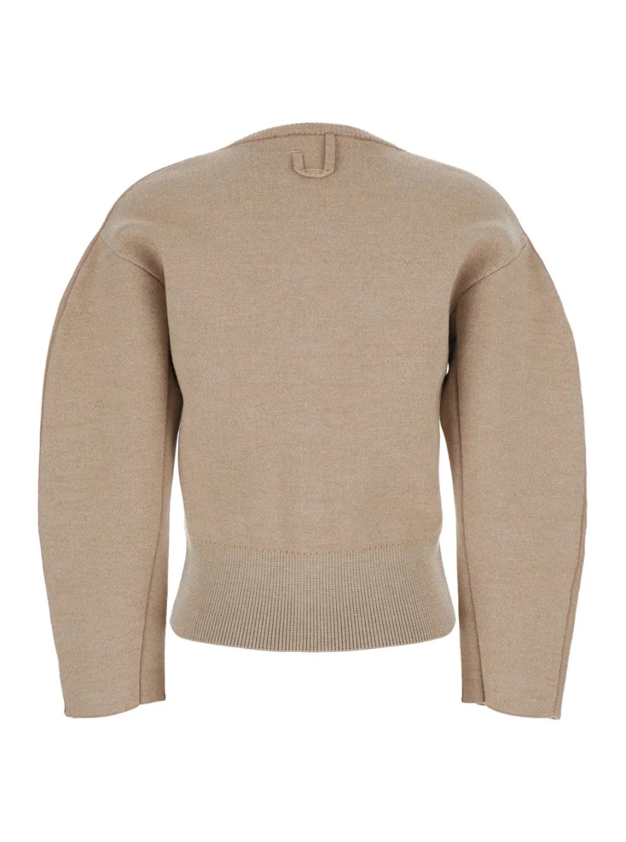 Cardigan JACQUEMUS bej din lana - Img 2