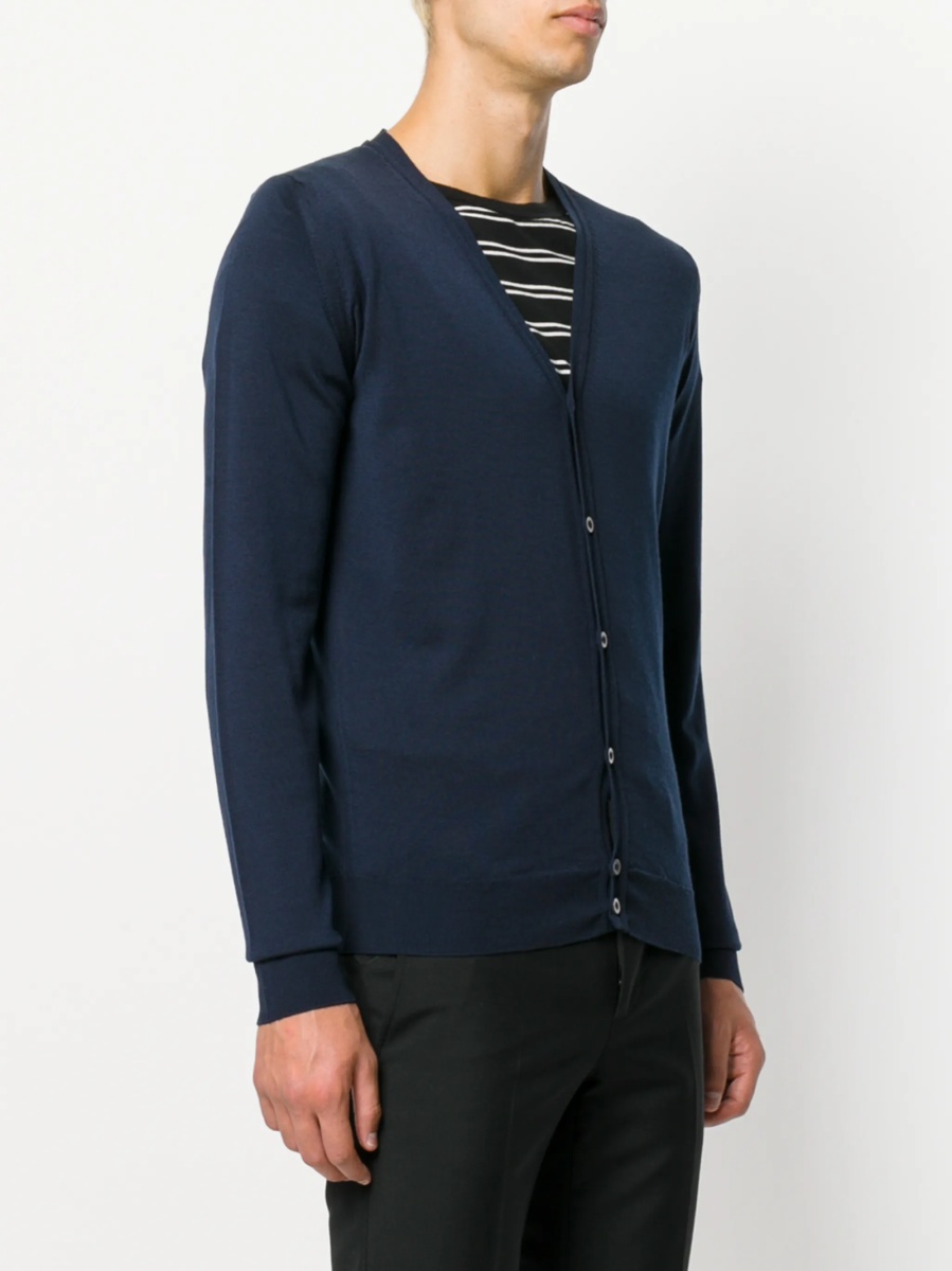 Cardigan John Smedley albastru - Img 3