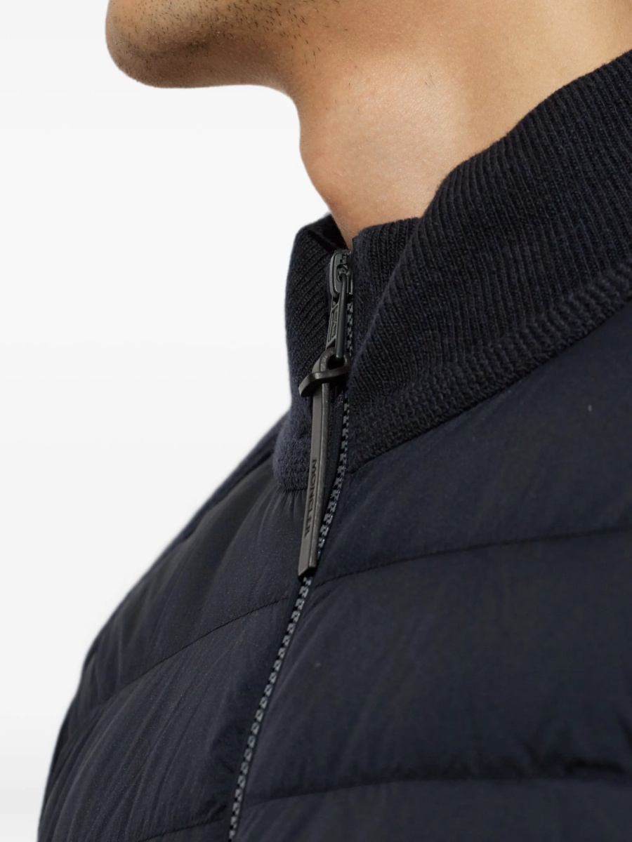 Cardigan Moncler albastru din lana si casmir - Img 5