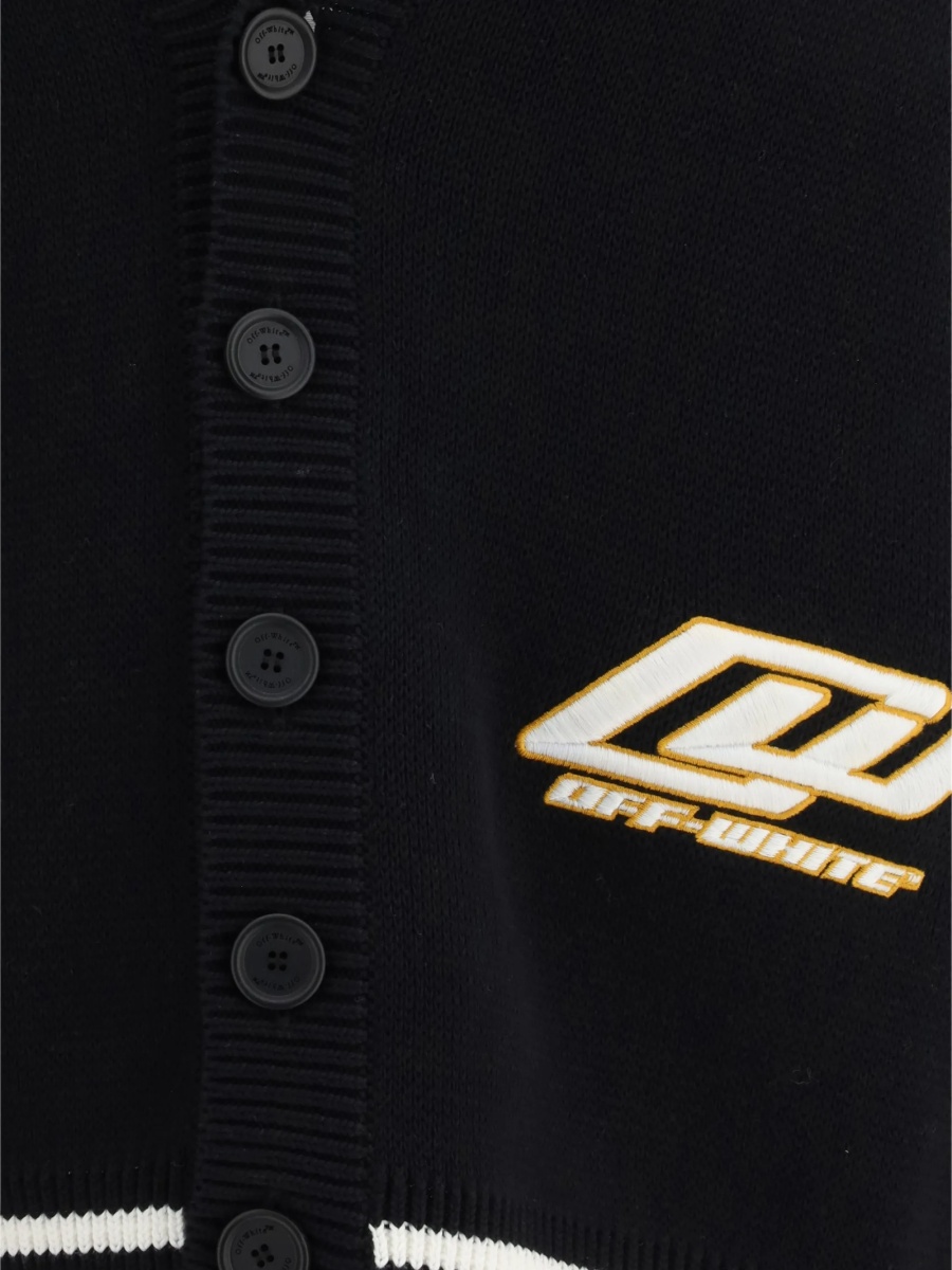 Cardigan Off-White Varsity negru - Img 3