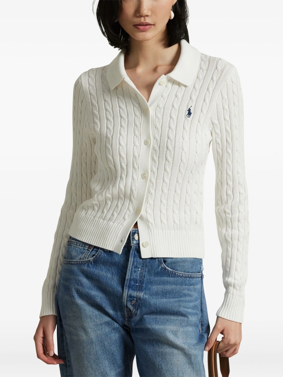Cardigan Ralph Lauren alb - Img 3