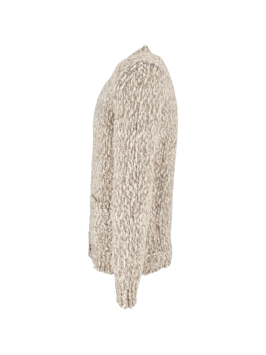 Cardigan SETTE FILI CASHMERE maro din nylon si lana alpaca - Img 2