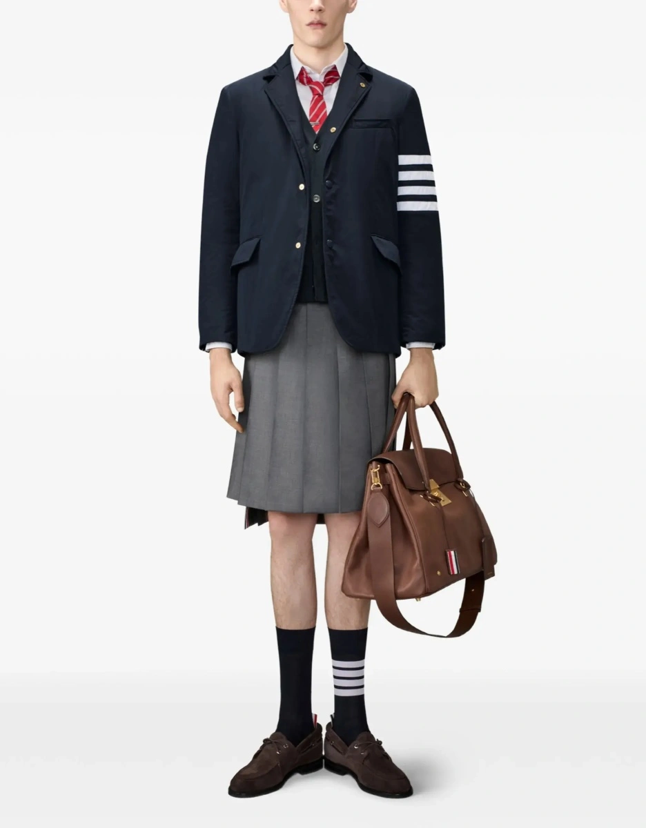 Cardigan Thom Browne albastru din bumbac - Img 4