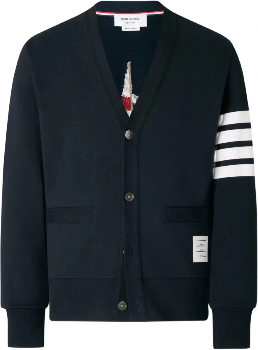 Cardigan Thom Browne albastru din bumbac - Img 8