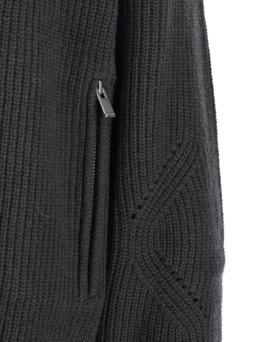 Cardigan Tonywack gri din lana - Img 3