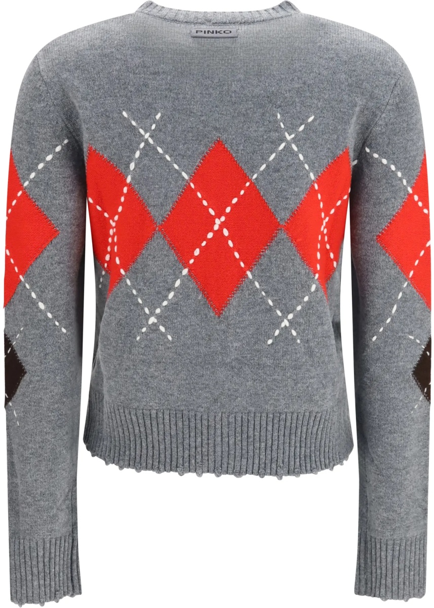 Cardigane Cardiff diamond wool and cashmere crewneck Cardigan - Img 2