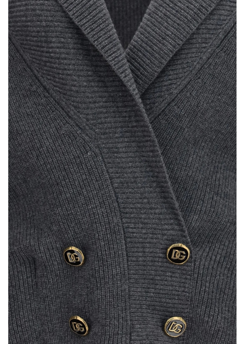Cardigane Cropped shawl collar Cardigan with wide sleeves - Img 3