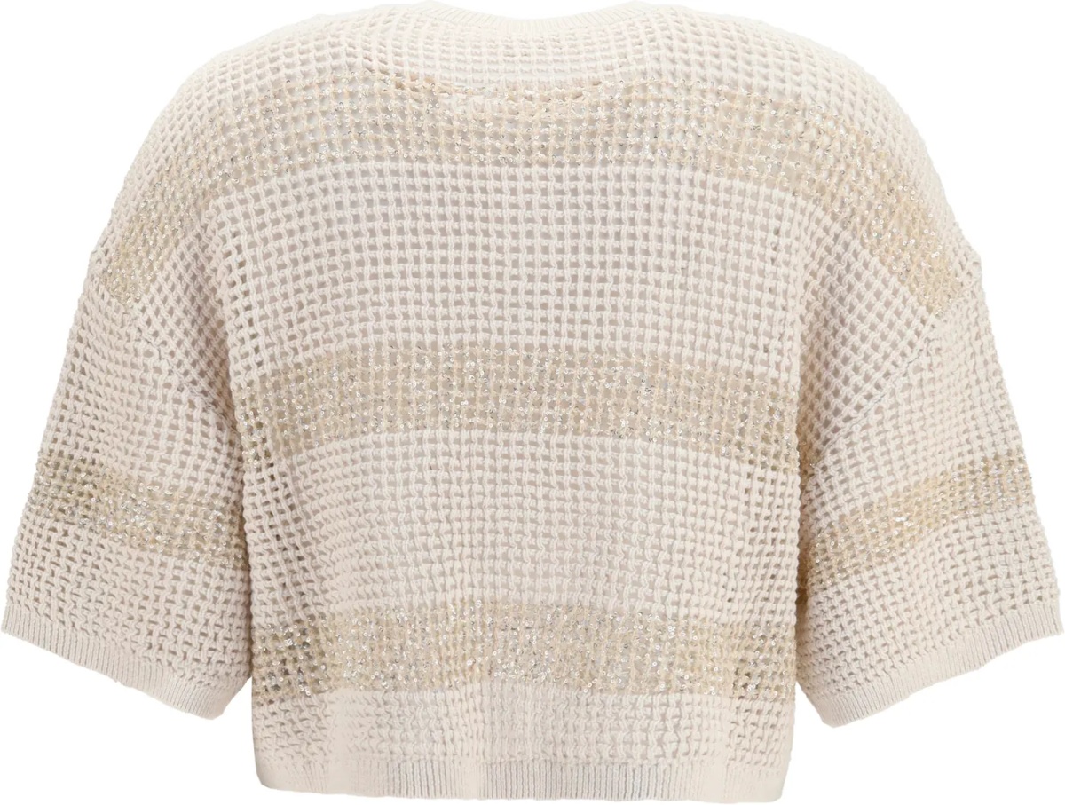 Cardigane Striped openwork cotton Cardigan - Img 2