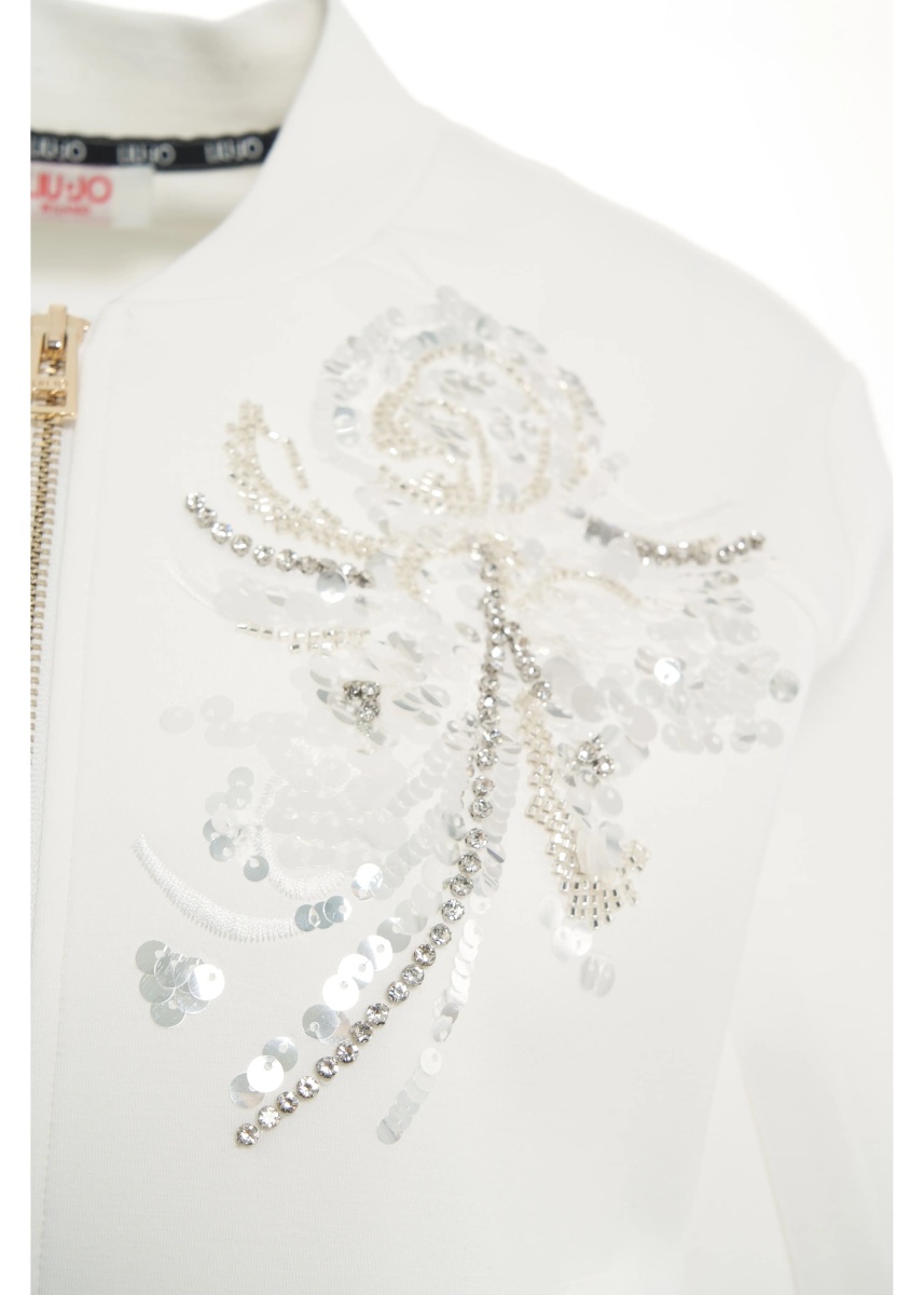 Cardigane Sweatshirt with rhinestone application - Img 4