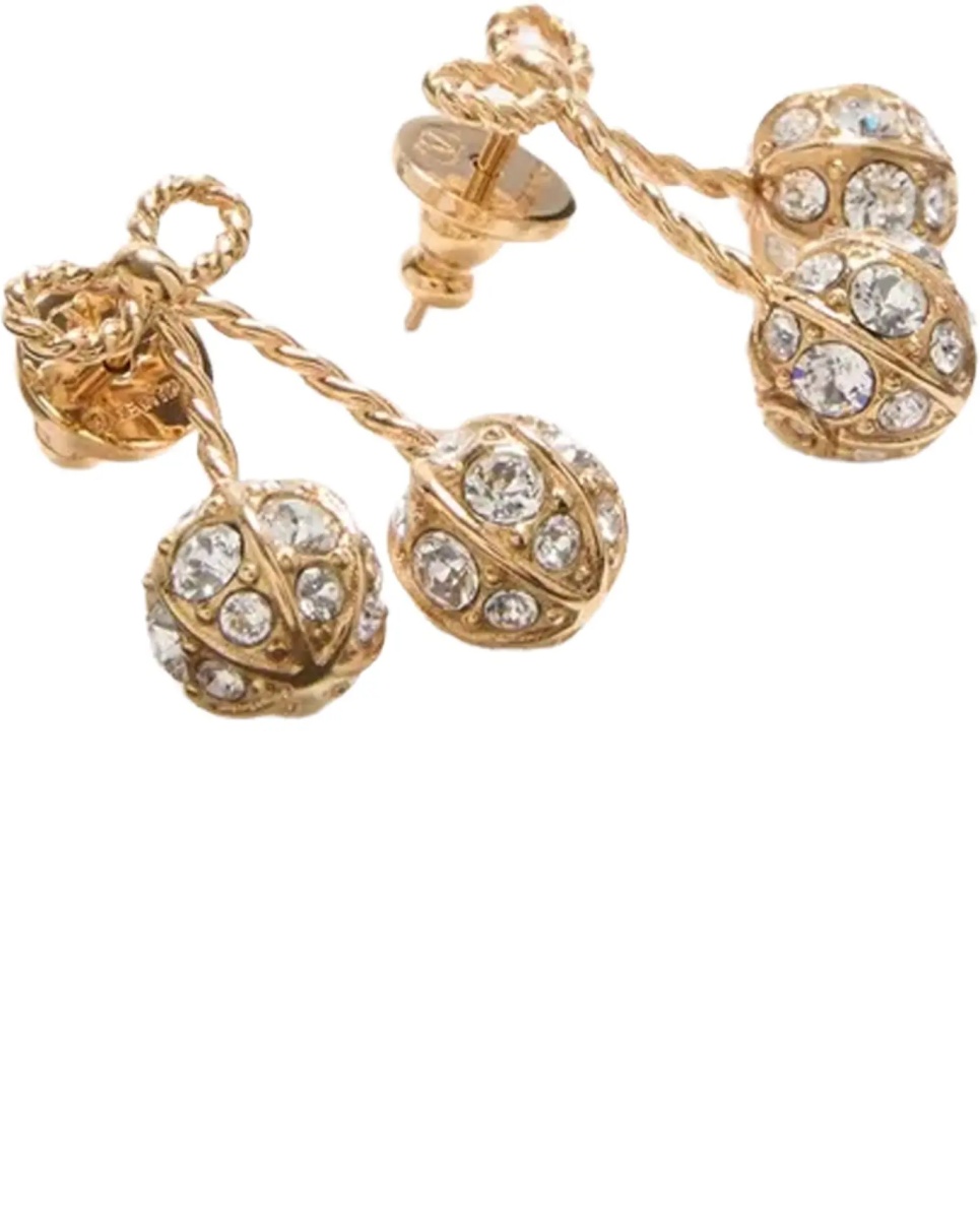 Cercei "Cherryfic" Earrings With Rhinestones - Img 2