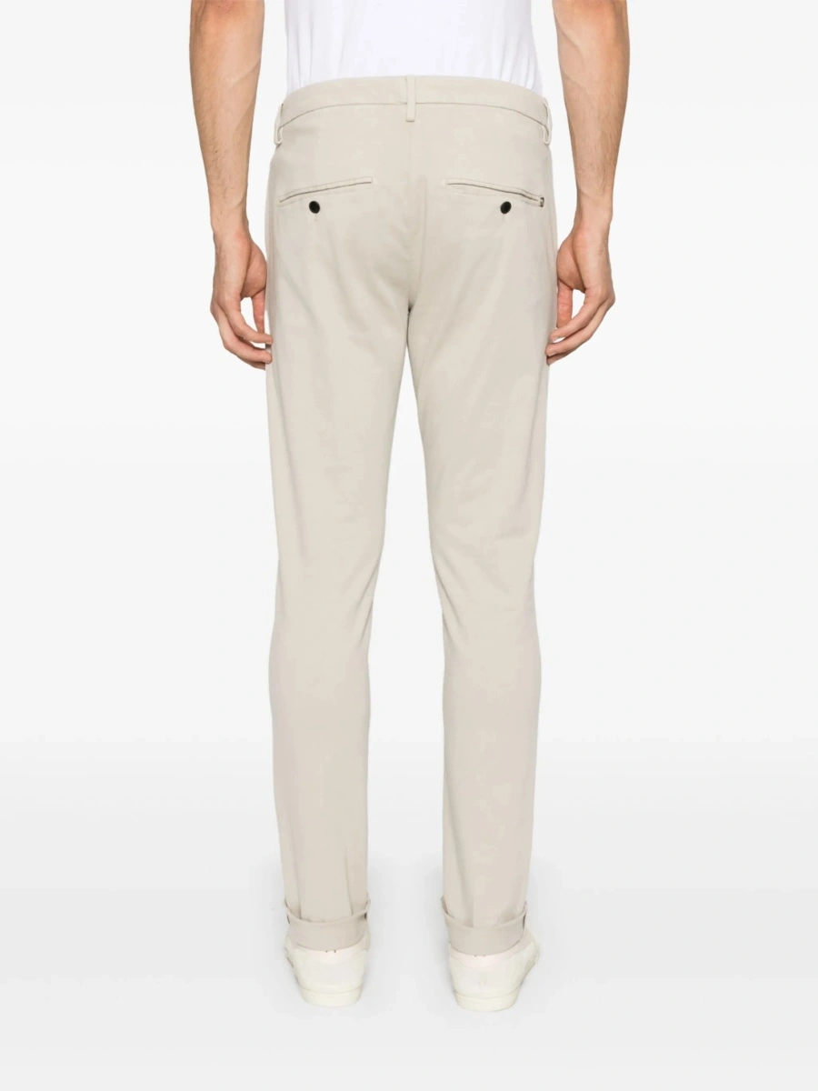 Chinos Dondup neutri din elastan si bumbac - Img 4