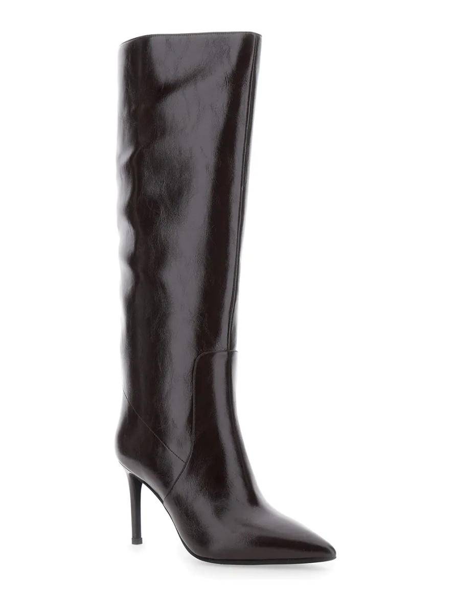 Cizme ARSEN BOOT ankle boots with heel and brown rubber sole for women - Img 2