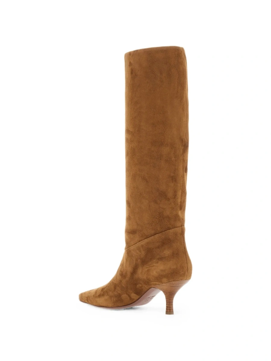 Cizme 'Rose' Brown Boots with Pointed Toe and High Heel in Suede for Women - Img 7