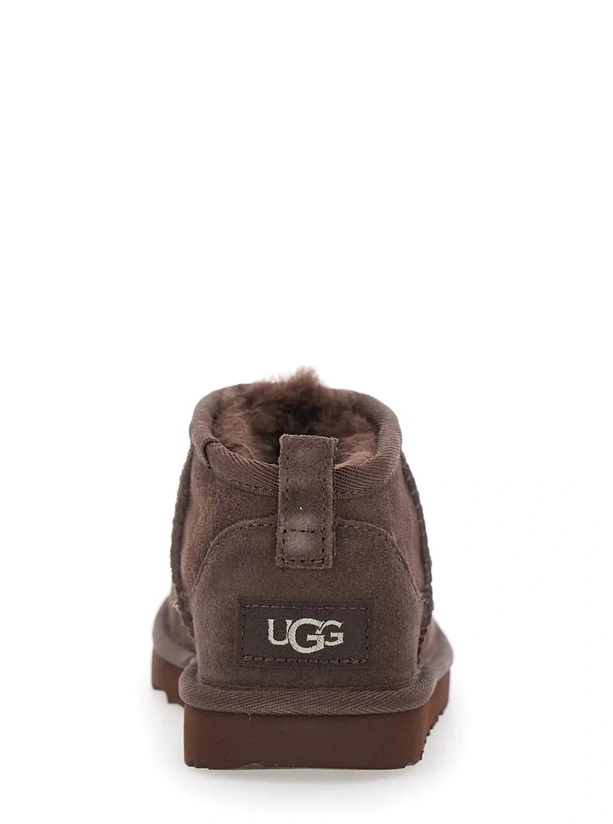 Cizme UGG Kids maro din piele intoarsa 'Ultra Mini' - Img 4