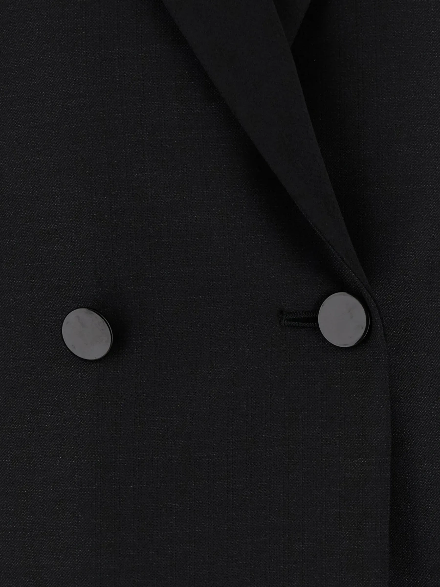 Costum Emporio Armani negru din lana si matase - Img 5