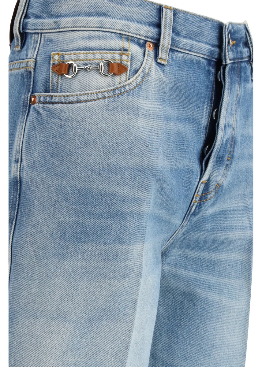 Cotton denim flare Jeans - Img 3