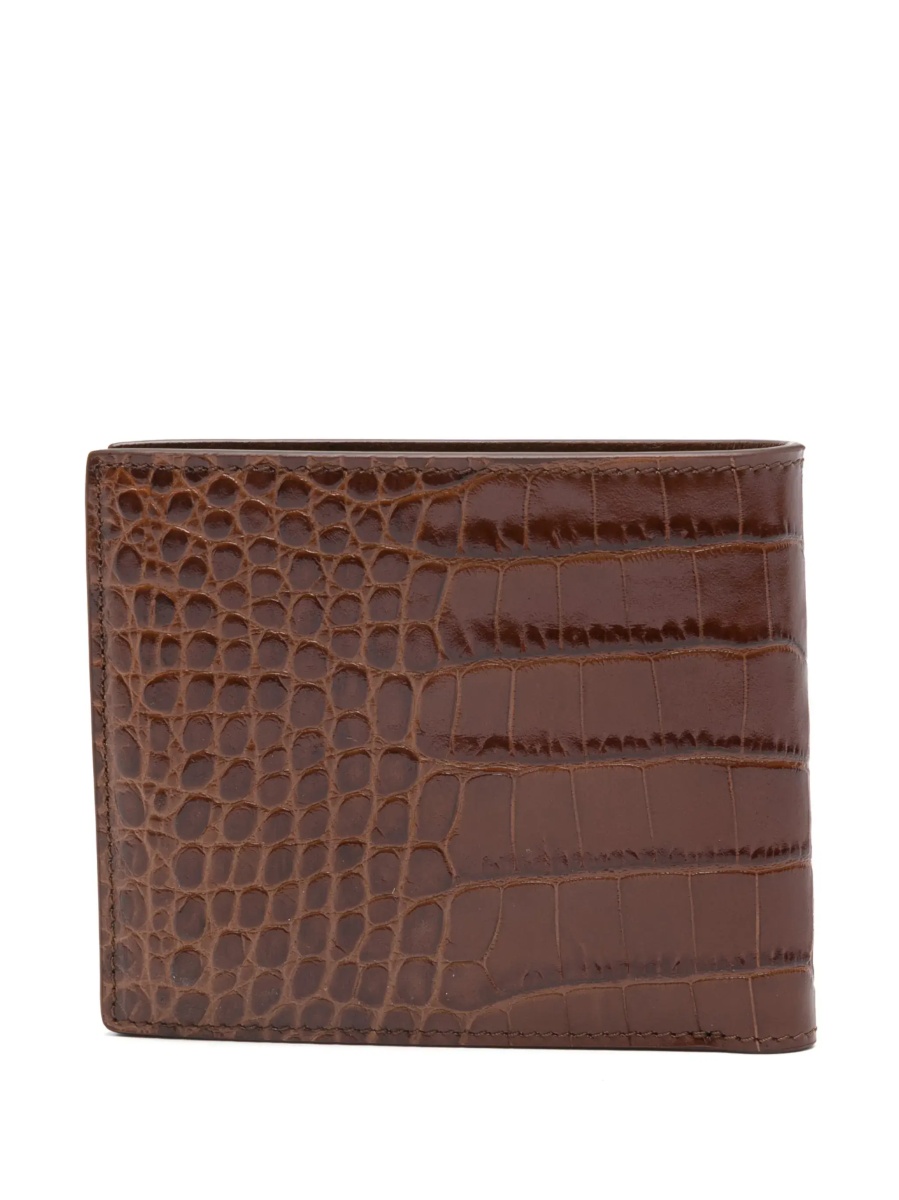 Crocodile print leather wallet - Img 2