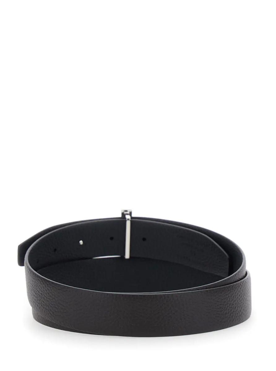 Curea Brown Belt with T Buckle Plate in Leather for Men - Img 2