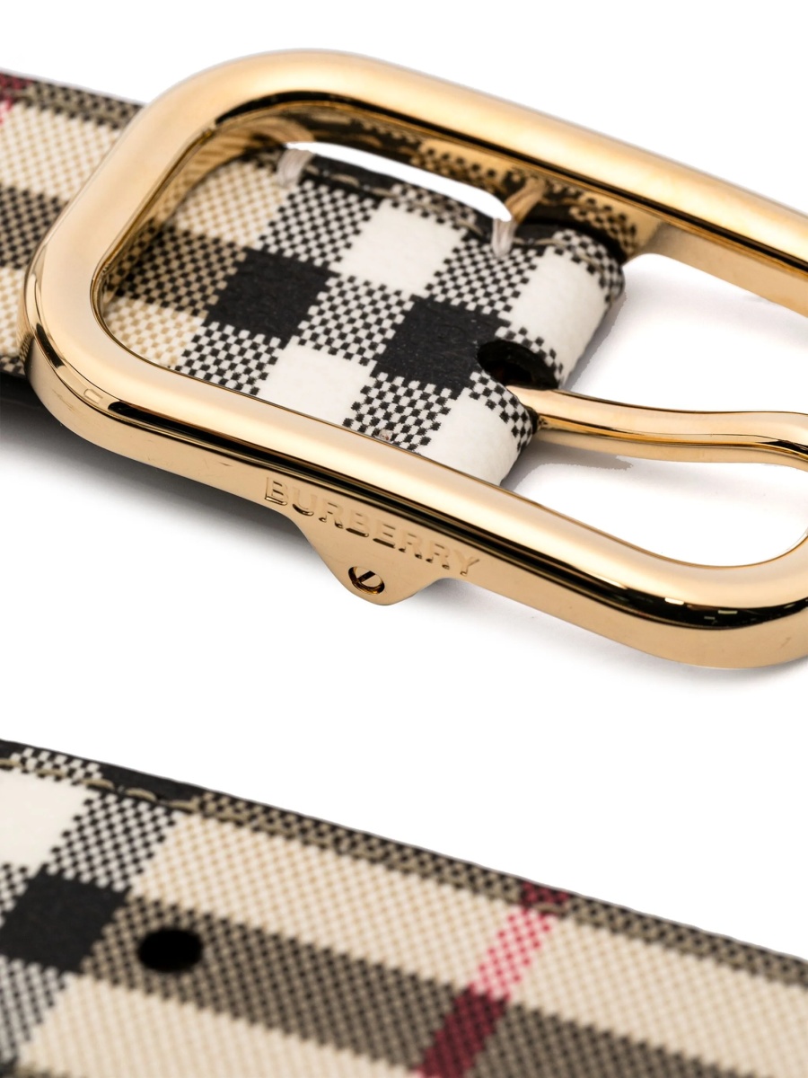 Curea Burberry vintage check neutra din polyester si poliuretan - Img 2