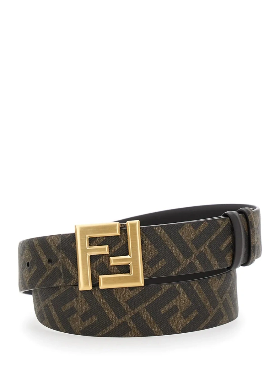 Curea Fendi maro din piele - Img 3