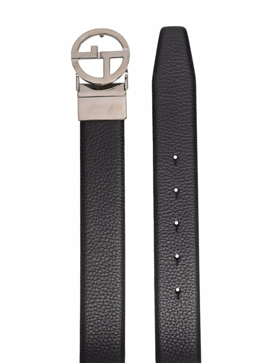 Curea Giorgio Armani neagra din piele - Img 4