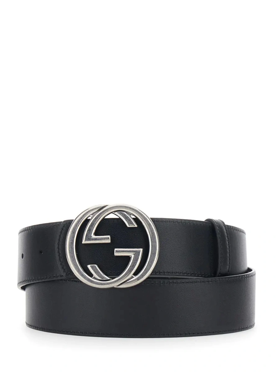 Curea Gucci neagra din piele - Img 3