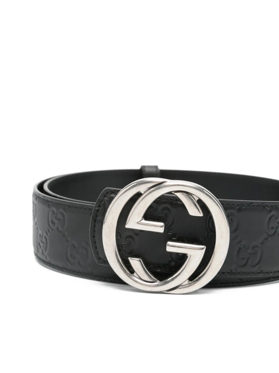 Curea Gucci neagra din piele - Img 5