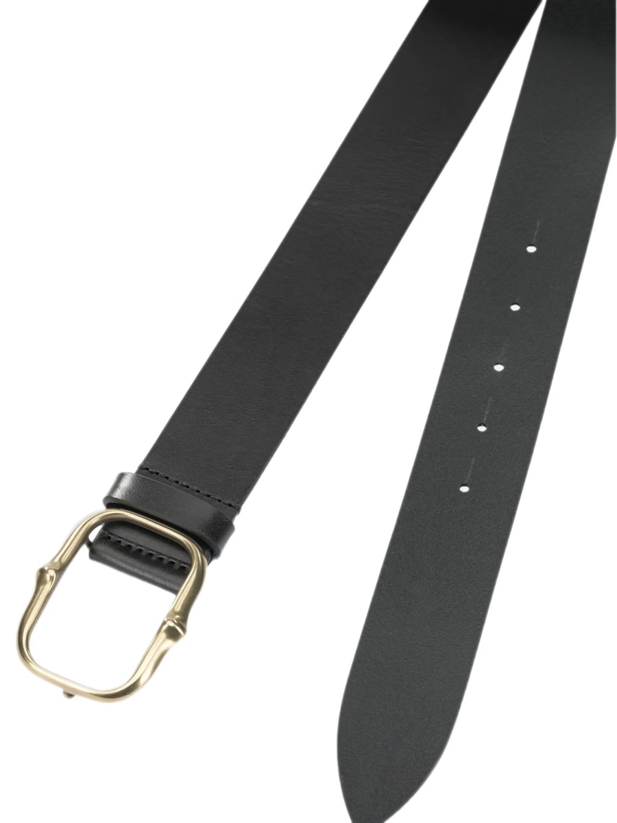 Curea Isabel Marant neagra din alama si piele - Img 2