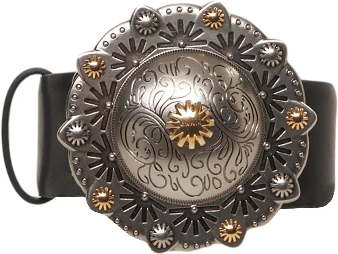 Curea Leather belt with maxi buckle - Img 2